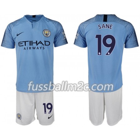 Fußballtrikots Manchester City SANE 19 Kinder Heim Trikotsatz 2018-2019